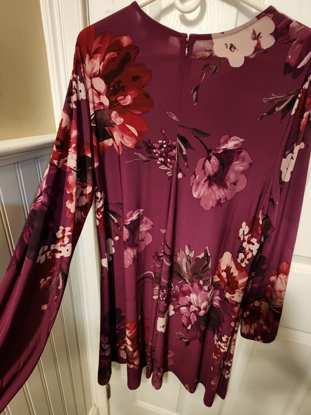 Nine West Size 14 Above The Knee Dress With Semi Sheer Sleeves - Picture 2 of 4